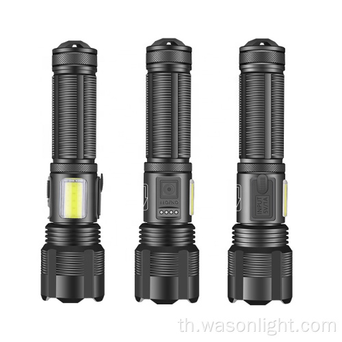 ผู้ขายที่ดีที่สุด Lumens High Lumens Handy Compact Outdoor Waterproof USB-C rechargeable Flashlight 5 โหมดมือถือ XHP50 TORCH